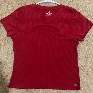 Red,ribbed,from hollister